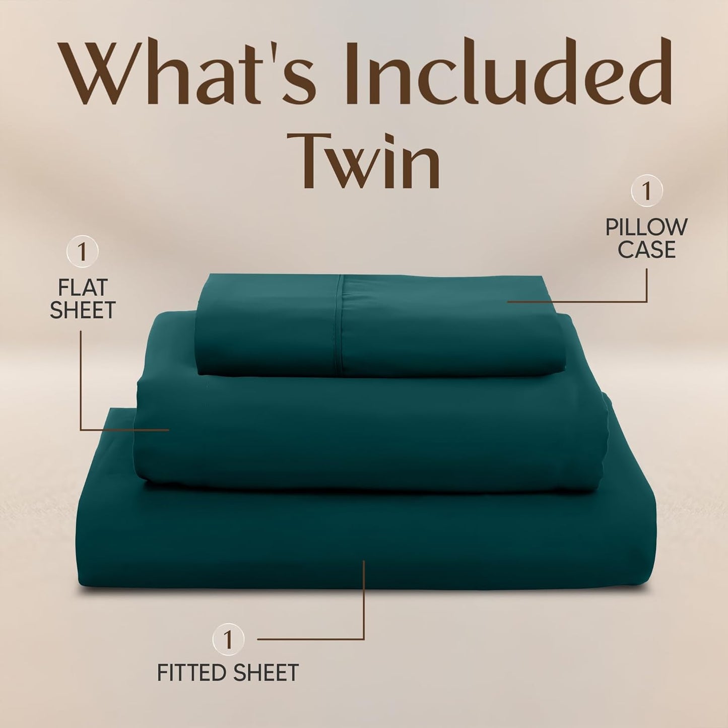 Utopia Bedding Twin Sheet Set - Soft & Breathable 3-Piece Microfiber Bed Sheets | Oeko-Tex Certified (Teal Green)