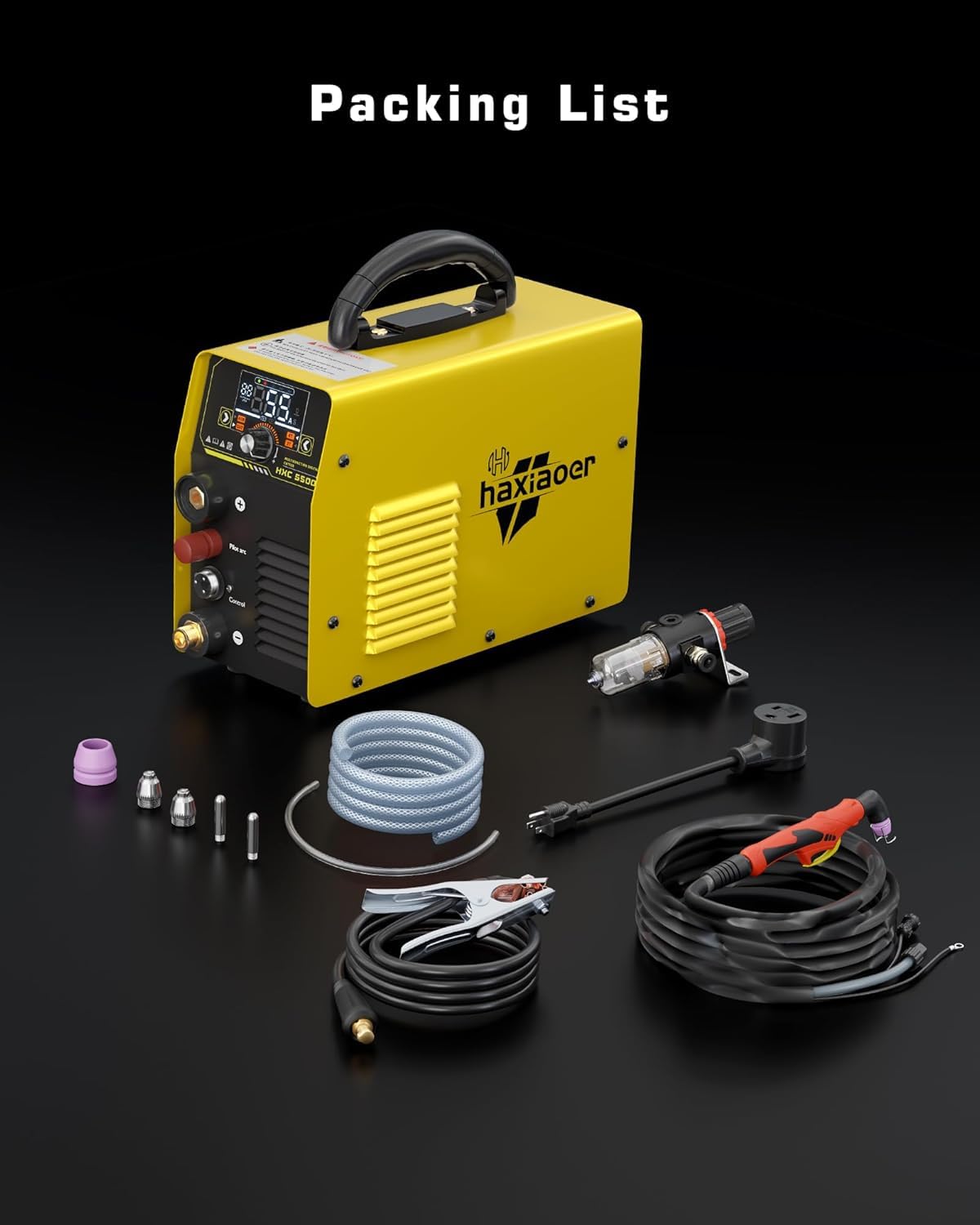 Plasma Cutter 55A with Large LED Display Non Touch Pilot Arc Plasma Cutter Machine Equipment Inverter Technology Dual Voltage 110V/220V 2T 4T Modes Maximum Cutting Thickness 3/4 Inch Clean Cuts
