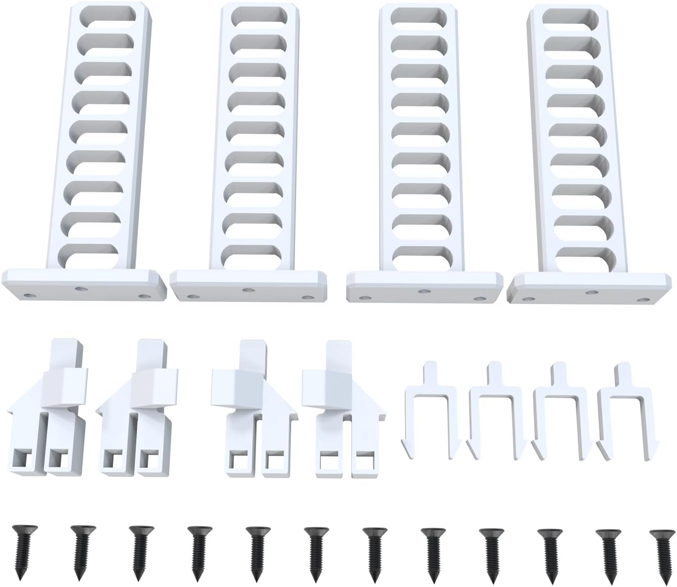 LekWinGi Universal Under Desk Mount for Power Brick Holder Docking Station Mount Power Strip (White)