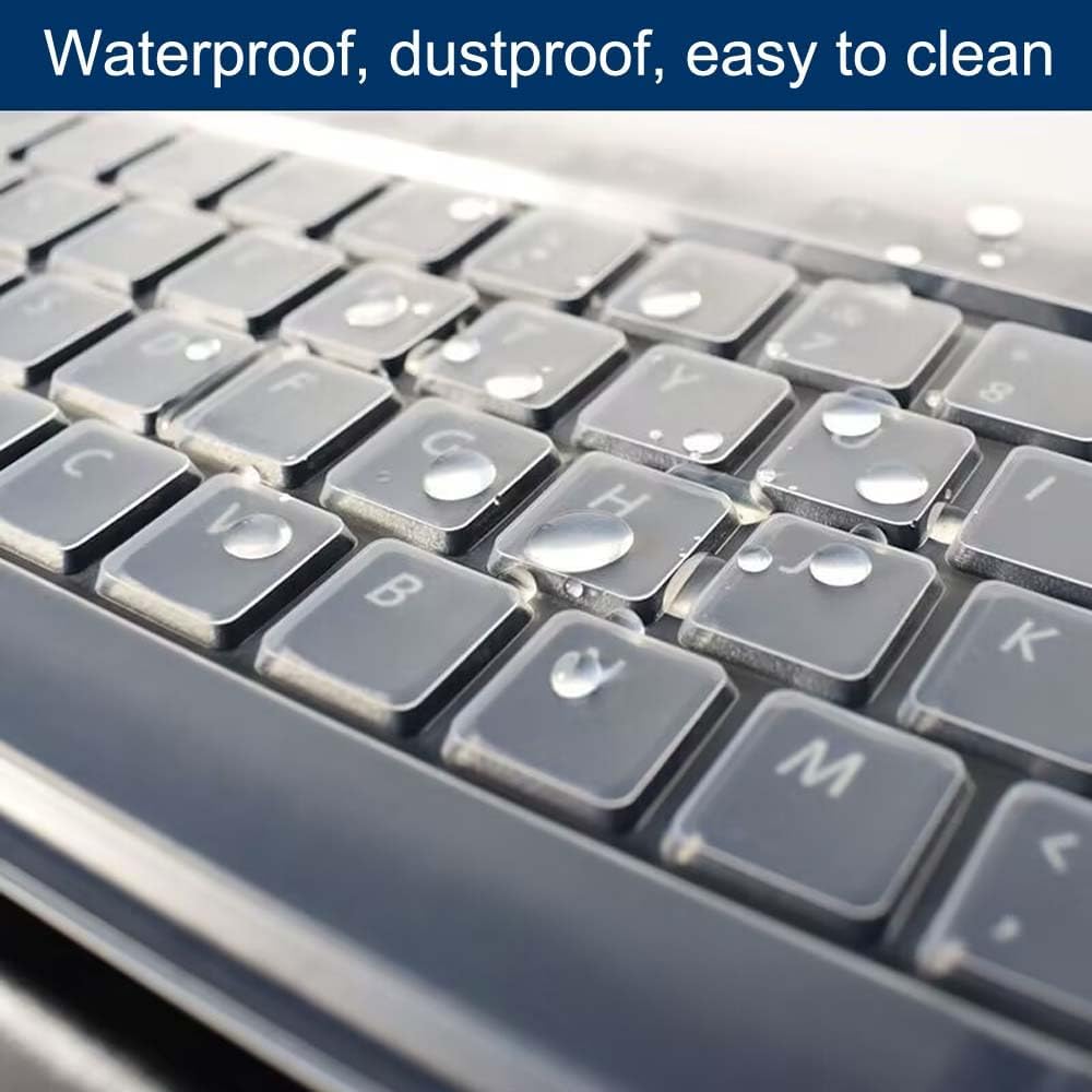 ANRACHEL 104/107 Universal Clear Desktop Computer Keyboard Protection Skin Protector Cover for PC Keys Standard