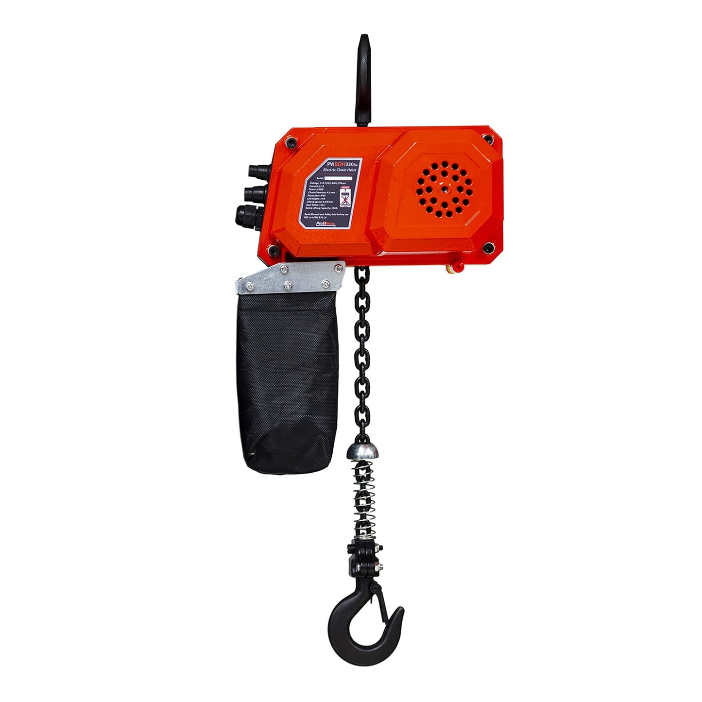 Prowinch Electric Chain Hoist 110V 330lb Lifting Capacity, Single Speed Mini Hoist Lift, 10ft G80 Chain with Wired Remote Control