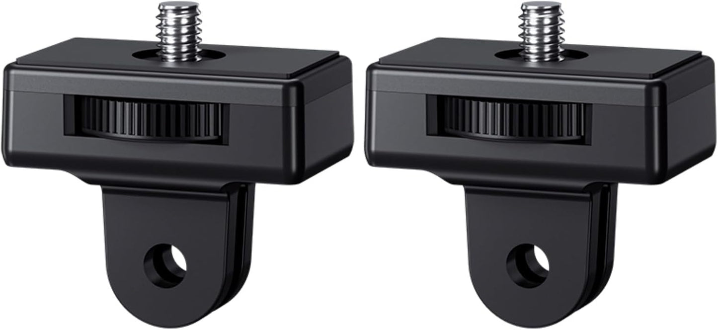 JJC 2-Pack Adapter,1/4"-20 Insta360 X4 X3 3 XT-50 T7 Action Camera Mount Screw Tripod Adapter Screw Camera Mount