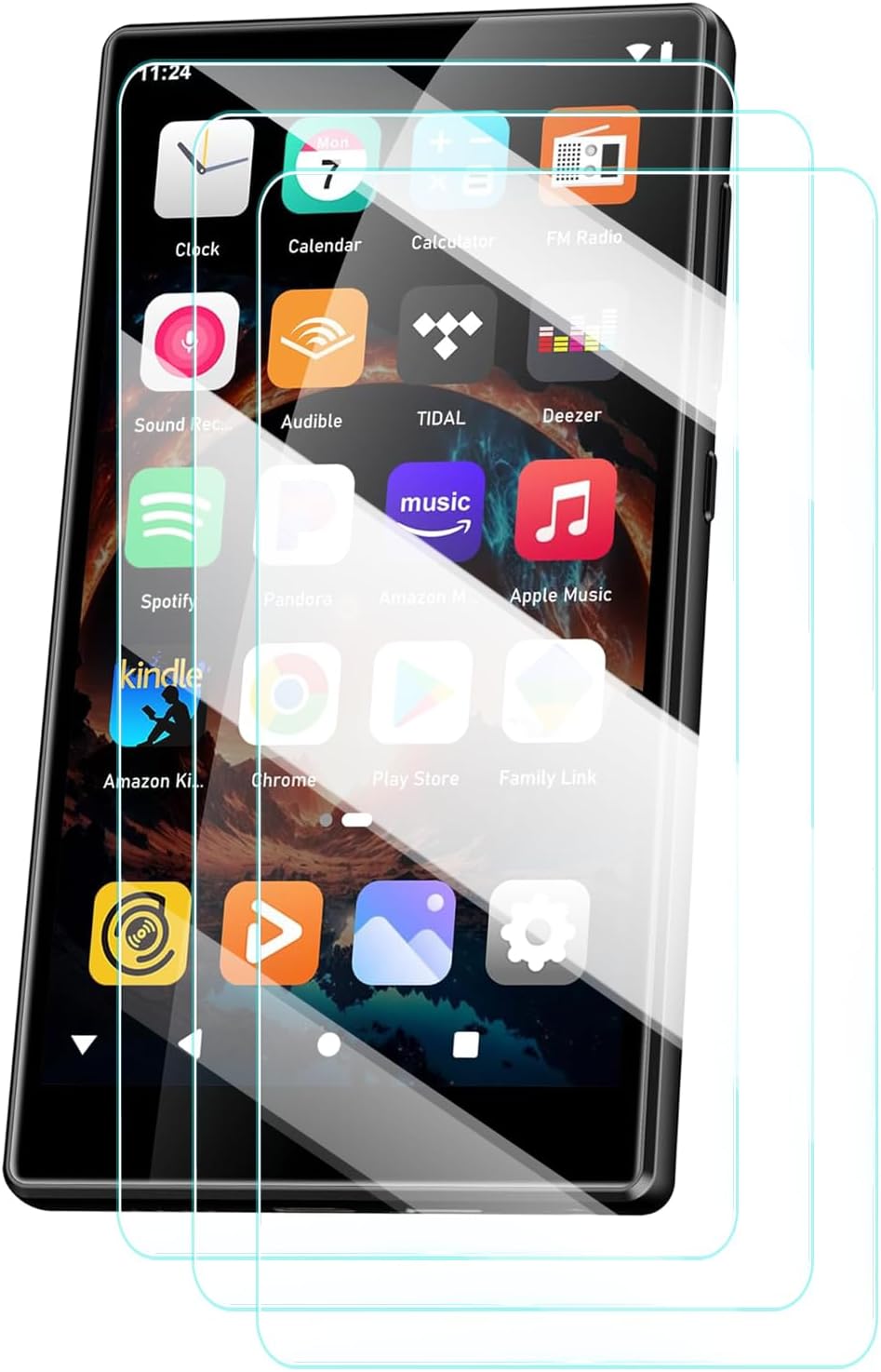 UYRUREL MP3 5-inch MP4 MP3 3 Pack. Screen Protector for SWOFY Player Touch Screen Android Player, High-definition