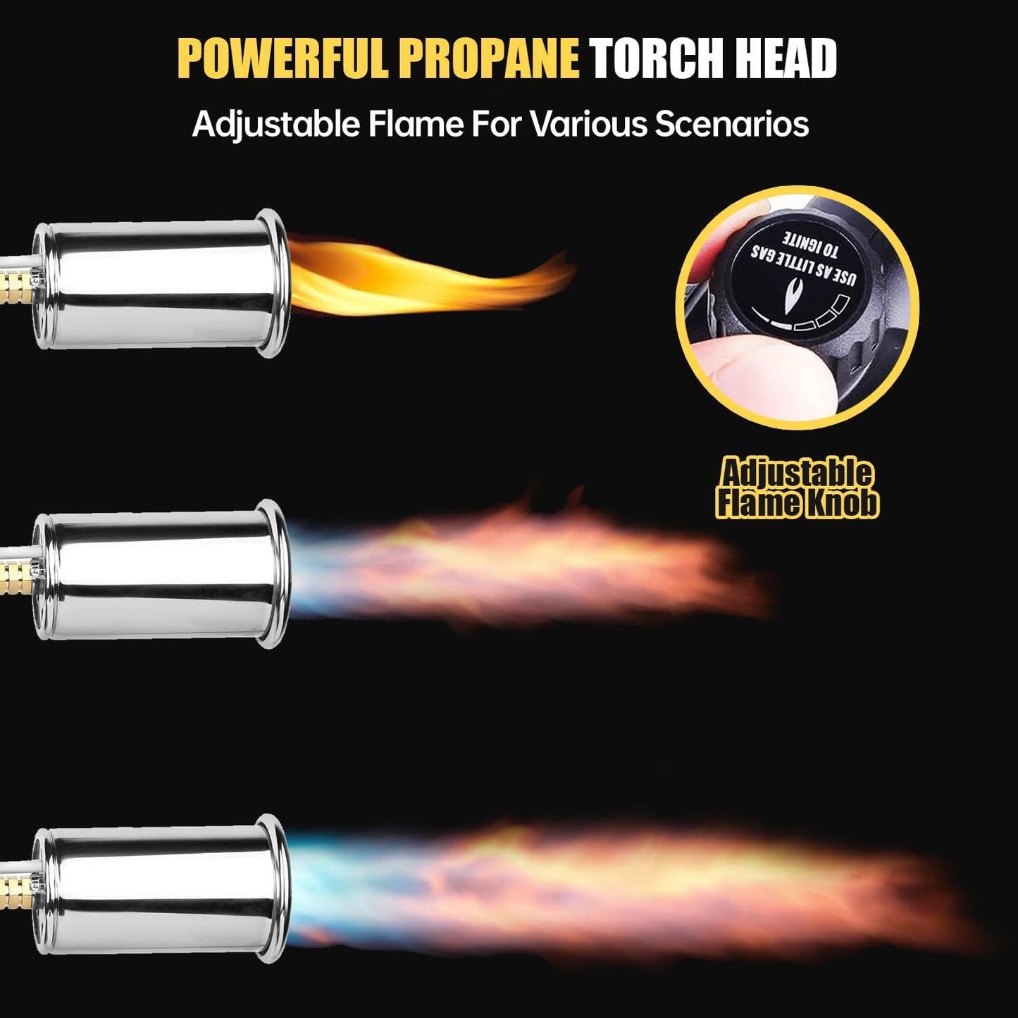 TBTeek Propane Torch - Powerful Adjustable Grill & Kitchen Blow Torch for BBQ, Searing & Welding