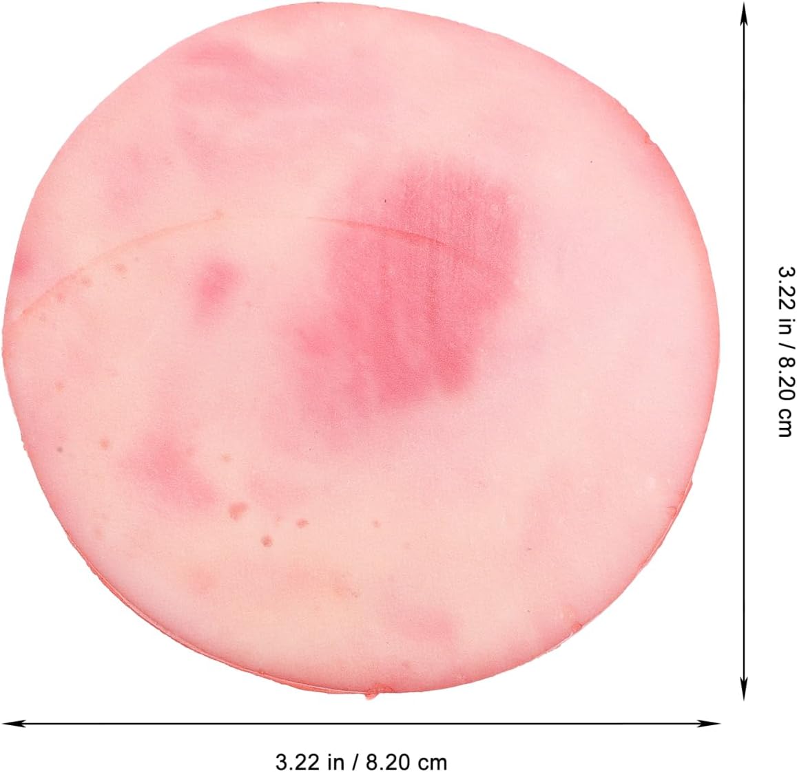 3.2 Inch Totority Artificial Luncheon Meat Model Faux Meat Slice Kitchen Decor Photo Prop for Restaurant Display