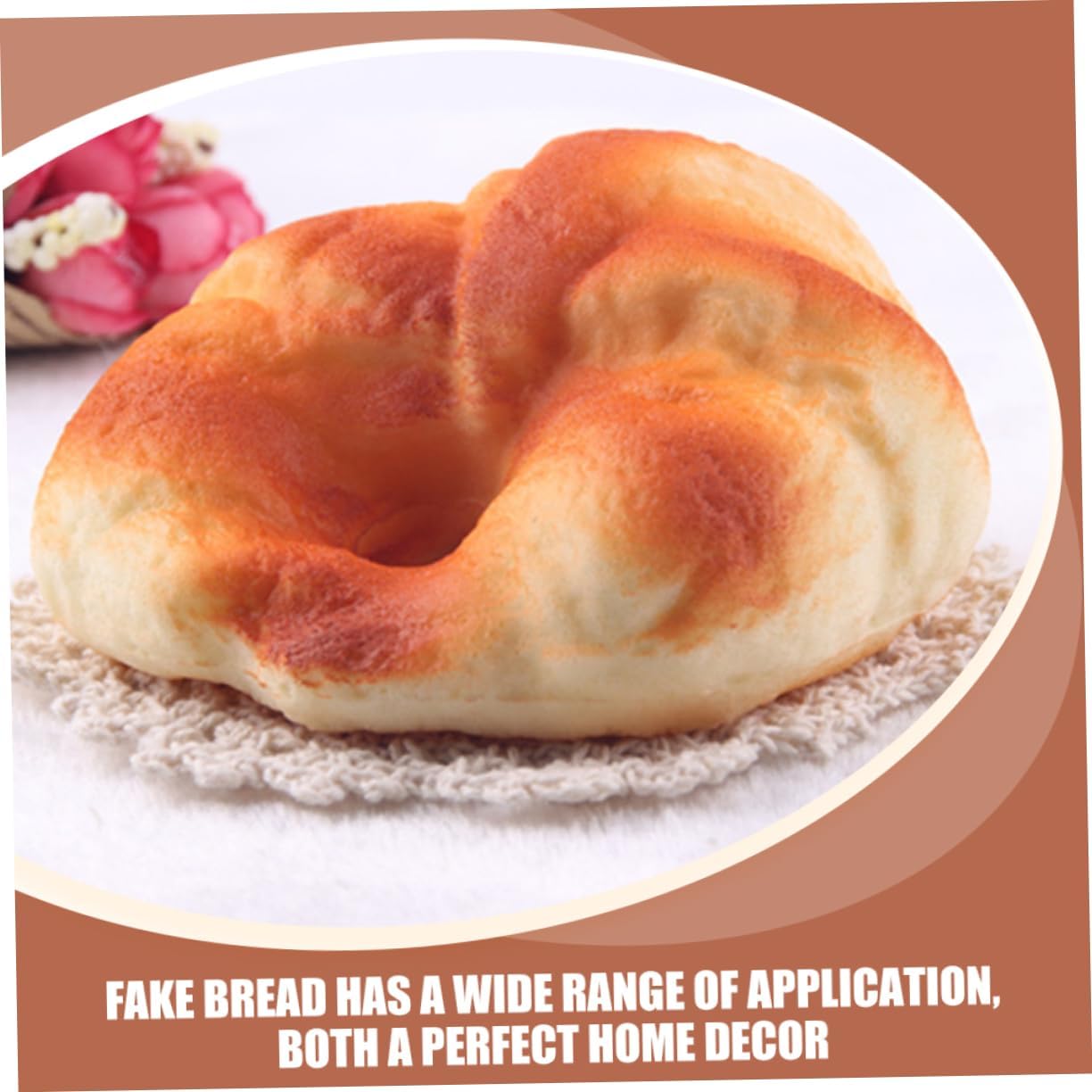 2pcs ERINGOGO Simulation Bread Model Artificial Bread Decor for Photography Bakery Display and Home Decor Lifelike PU