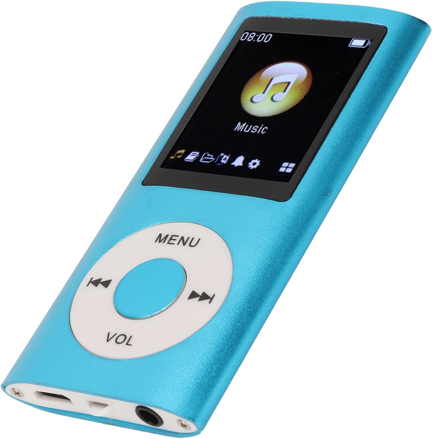 ASHATA MP3 64G, 1.8 Inch MP3 Player, Screen, Supports WMA FLAC APE AAC OGG and ACELP, for Sports and Studying