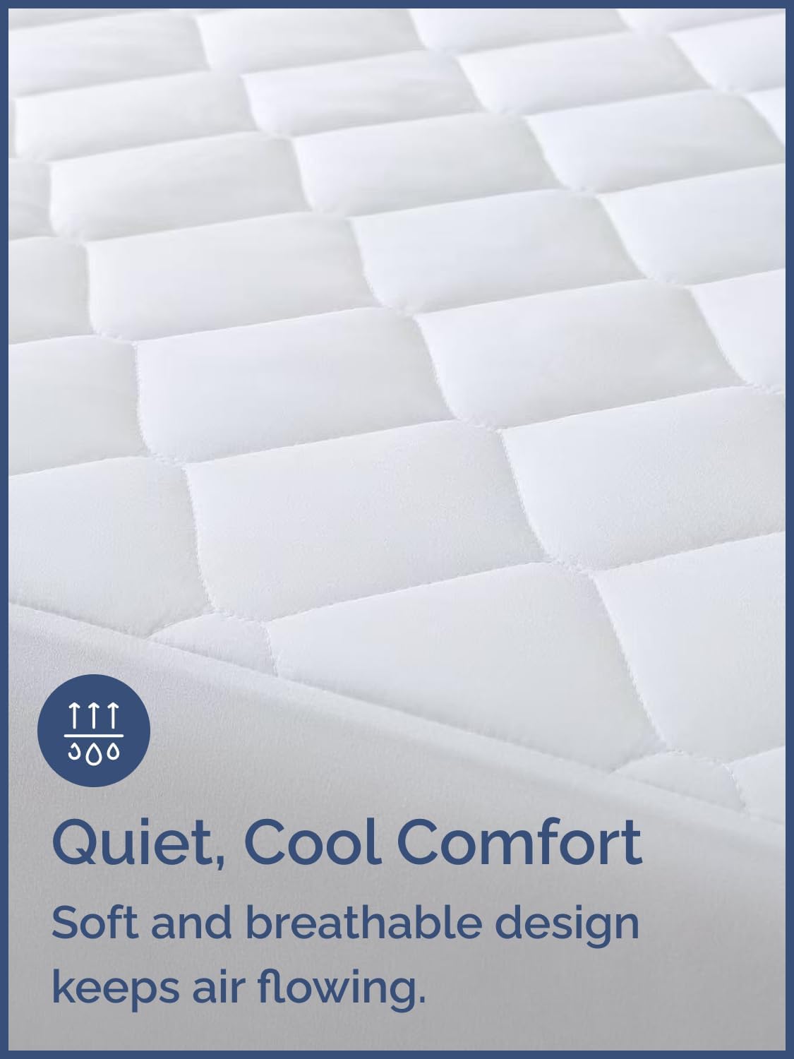 Quilted Fitted Mattress Pad Protector by [Brand Name] | Soft, Breathable Queen Size Cover with Deep Pockets