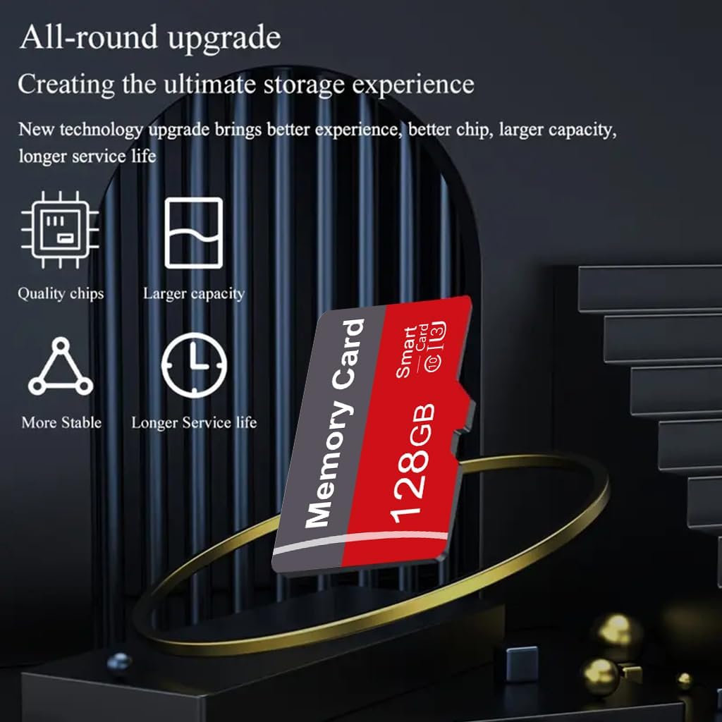 Yicunxin 2 Pack 128GB C10 A1 (128, Memory Card with Adapter, High Speed TF Card, UHS-I Memory TF Card for Tablet/Mobile