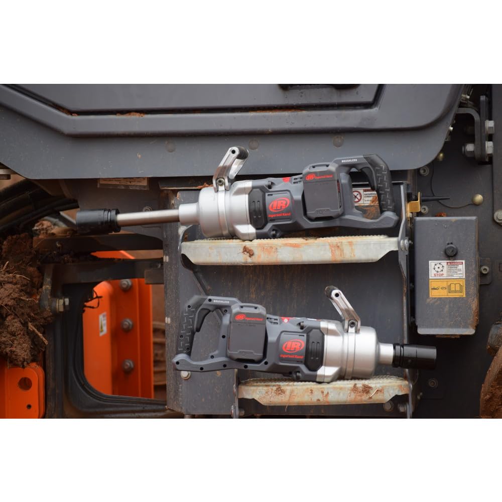 Ingersoll Rand W9691-K4E Cordless 1" High-Torque Impact Wrench Kit with 2" Extended Anvil, Includes 4 BL2022 5.0Ah Batteries and Dual-Bay Charger