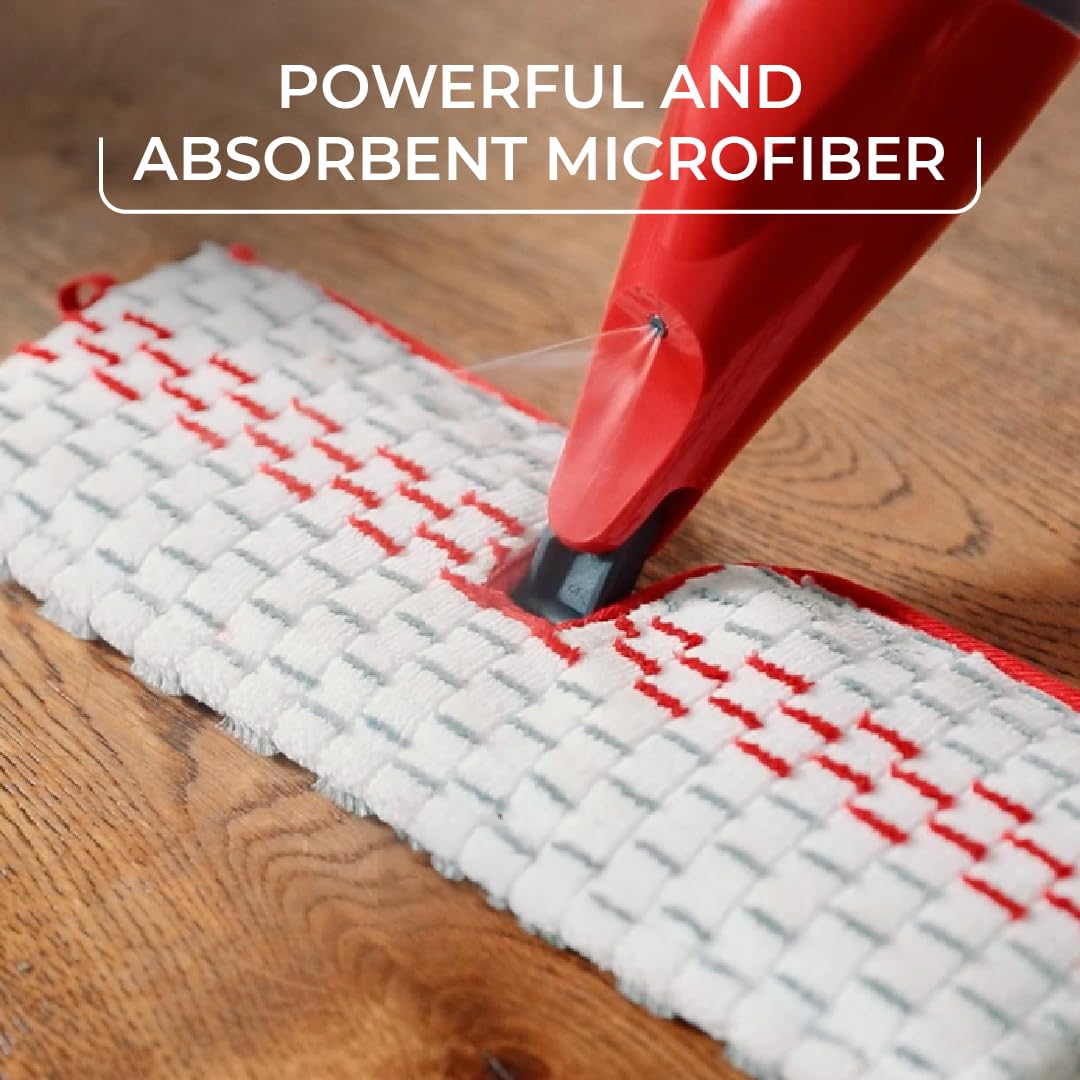O-Cedar ProMist MAX Spray Mop, PMM with 3 Extra Refills, Red