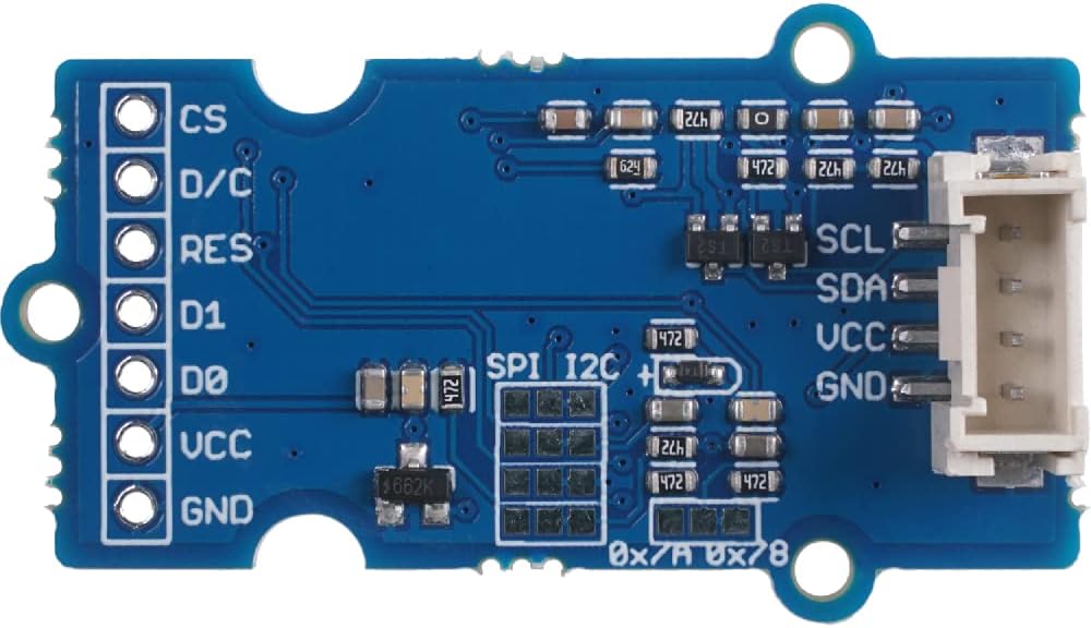 seeed studio 0.96 (SSD1315) -3.3V/5V I2C 12864 Grove - OLED Yellow&Blue Display - SPI/IIC with and SPI, Blue and Yellow