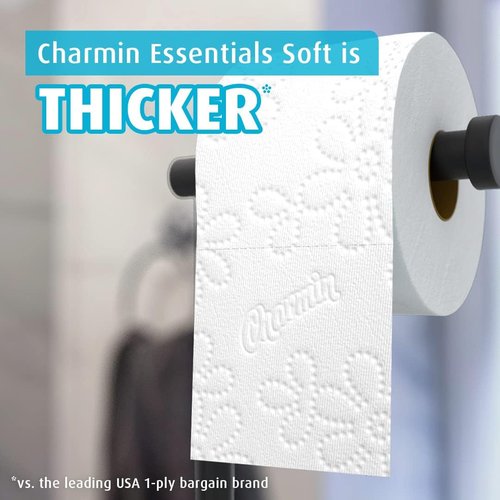 Charmin Essentials Soft Toilet Paper - 9 Mega Rolls | Equivalent to 36 Regular Rolls