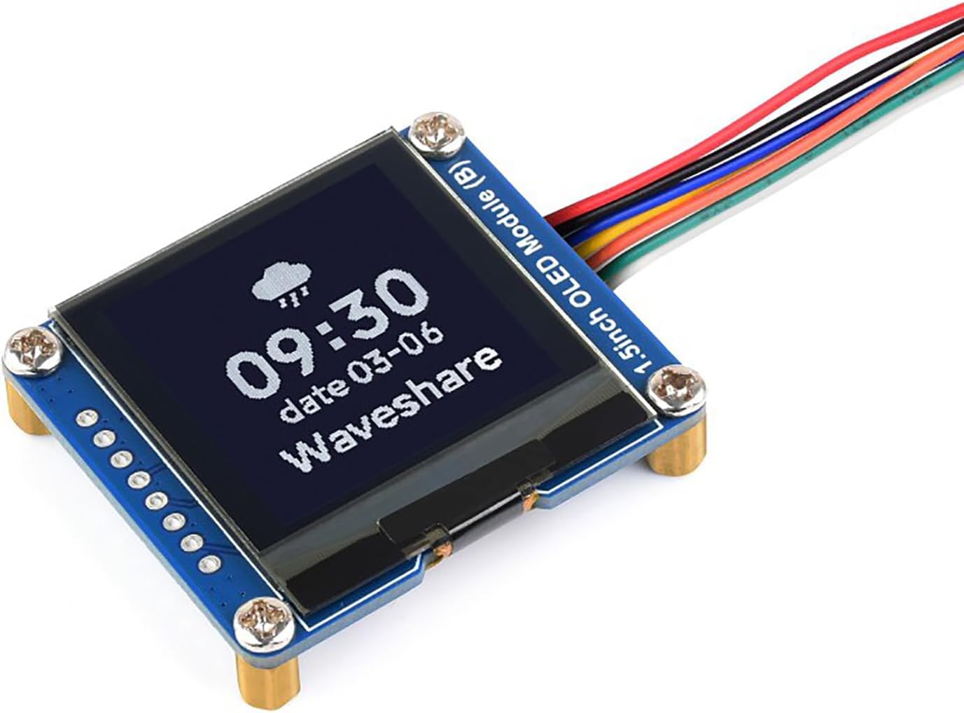 Coolwell 1.5 Inch STM32 I2C Communication 128128 SH1107 OLED Display Module for Raspberry Pi Arduino SPI / Black/White
