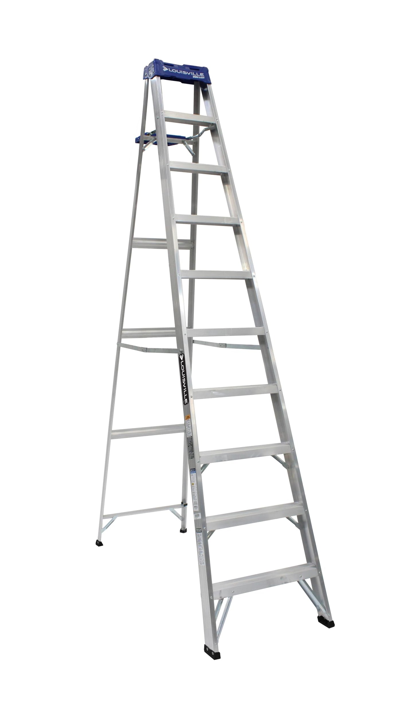 Louisville Ladder 10-Foot Aluminium Step Ladder with Tool Tray, 250-Pound Load Capacity, Type I, AS2110