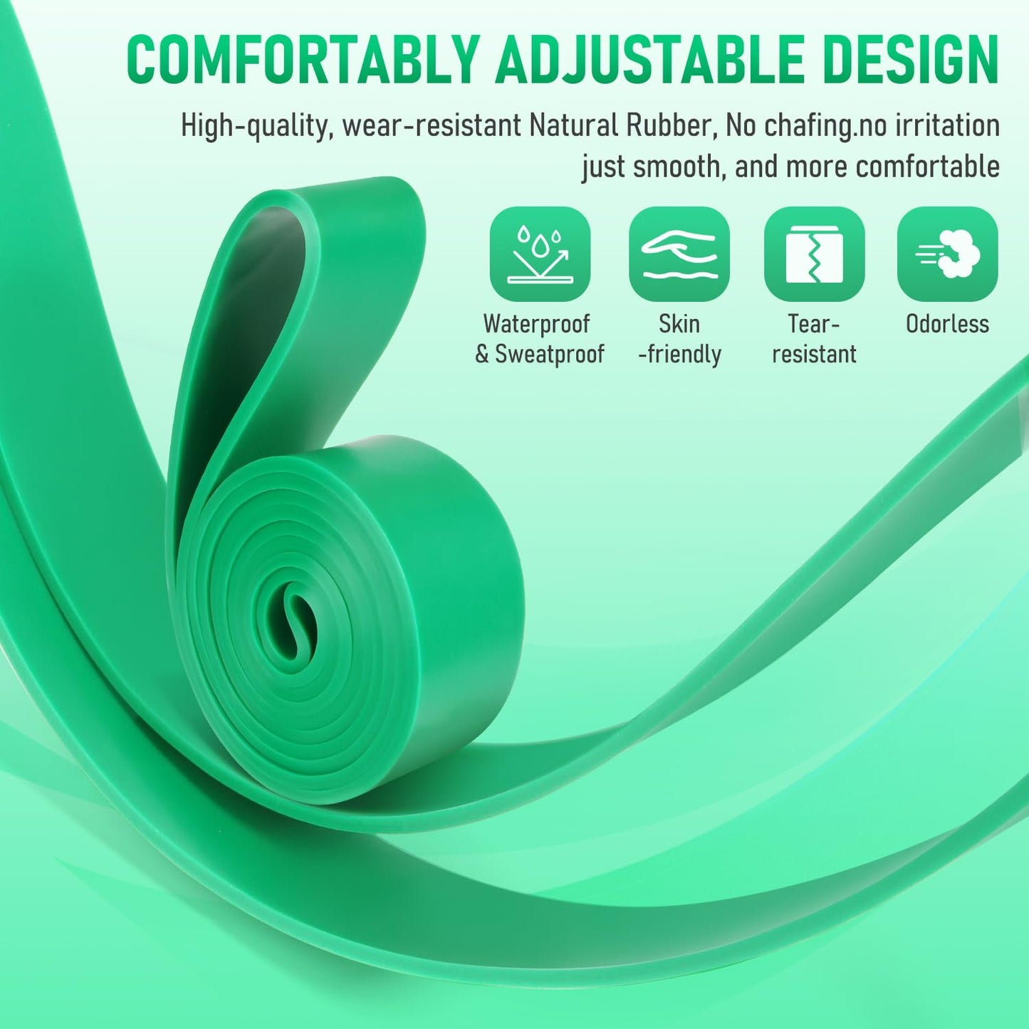Resistance Bands for Working Out, Pull Up Assistance Bands Set, Exercise Workout Bands for Full-Body Training, Fitness, Physical Therapy, Home Gym for Women & Men (5-125lbs)