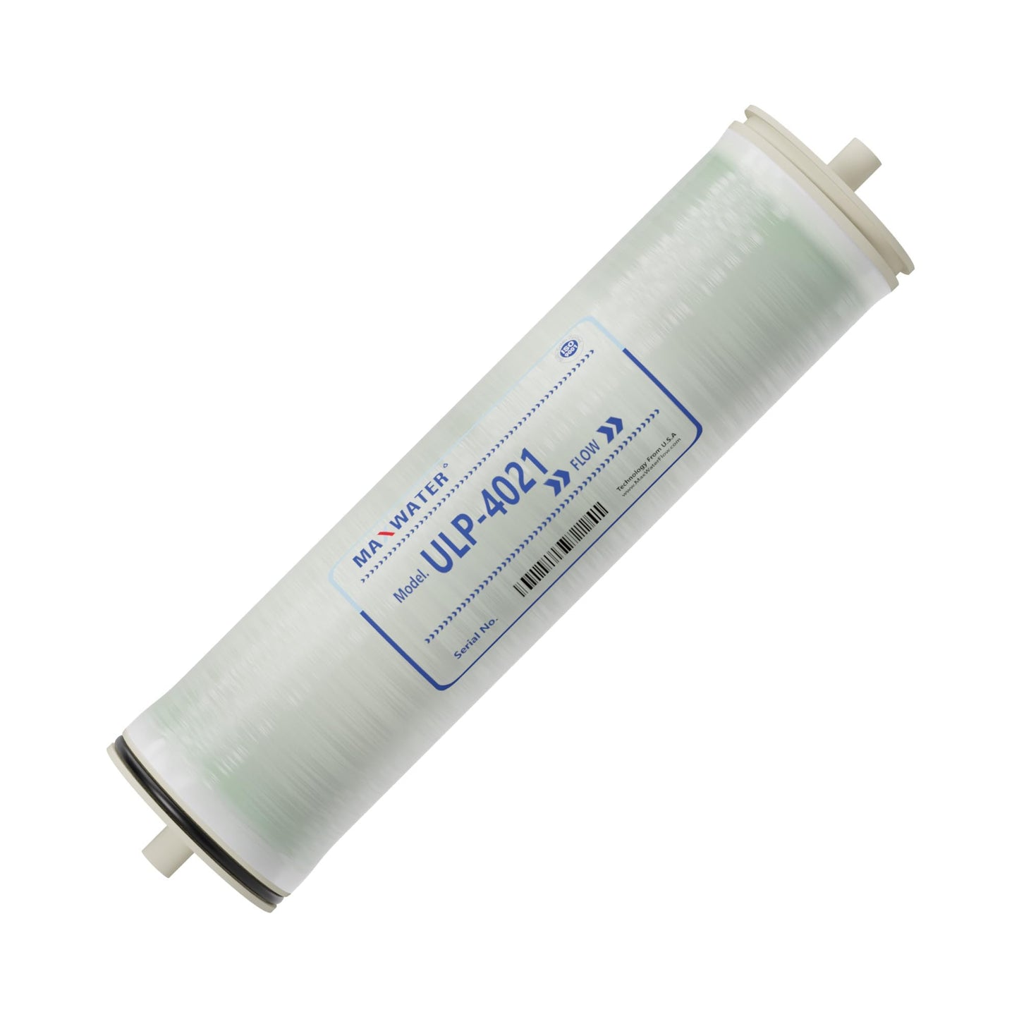 Max Water ULP-4021 Reverse Osmosis 4" x 21" RO Membrane, 950 GPD | For Water Purification Desalination Commercial, Industrial, Agricultural | Compatible with Dow Filmtec TW30-4021