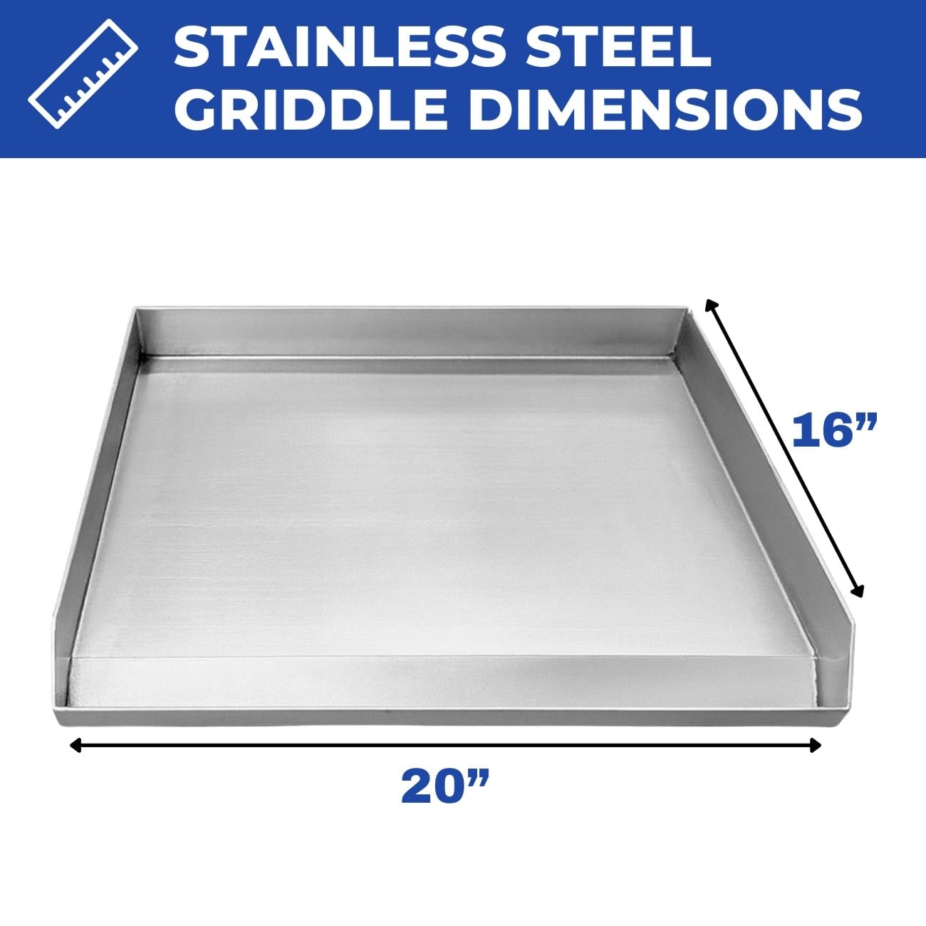 Deep Fryer and Flat Top Griddle Cart | 20" Stainless Steel Griddle | 3 Gallon Single Tank Deep Fryer | Outdoor Propane | Portable 4 Wheels | Thermometer + Cover Included | Commercial & Home
