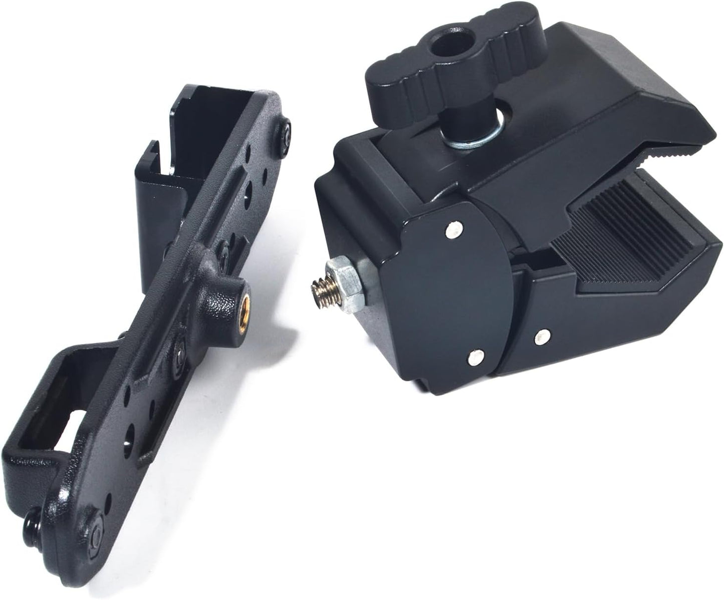 BC906W HYS Radio & Speaker Mic Clamp Mount Holder - Quick Release for Uniden Wireless CB Microphone and Speaker, Marine
