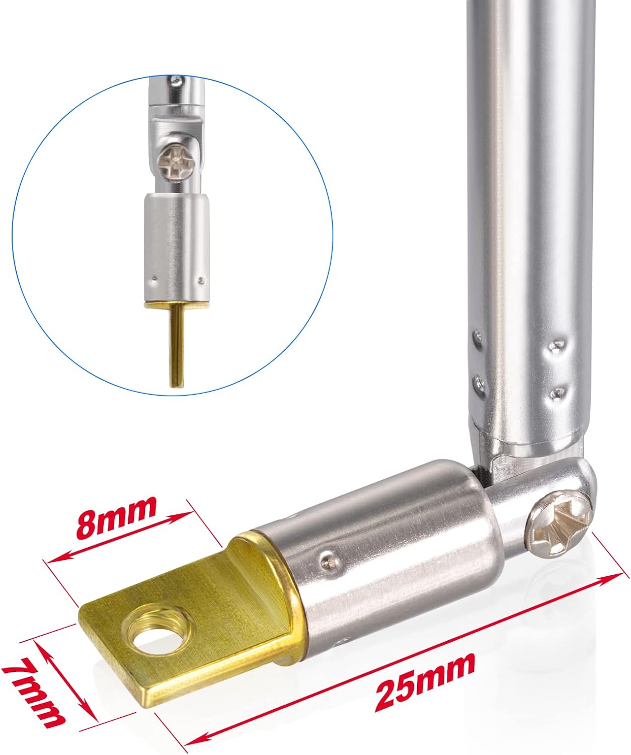 BINGFU 6 65cm (2-Pack) Sections Telescopic AM FM Antenna Portable Radio Antenna Replacement Compatible with Indoor