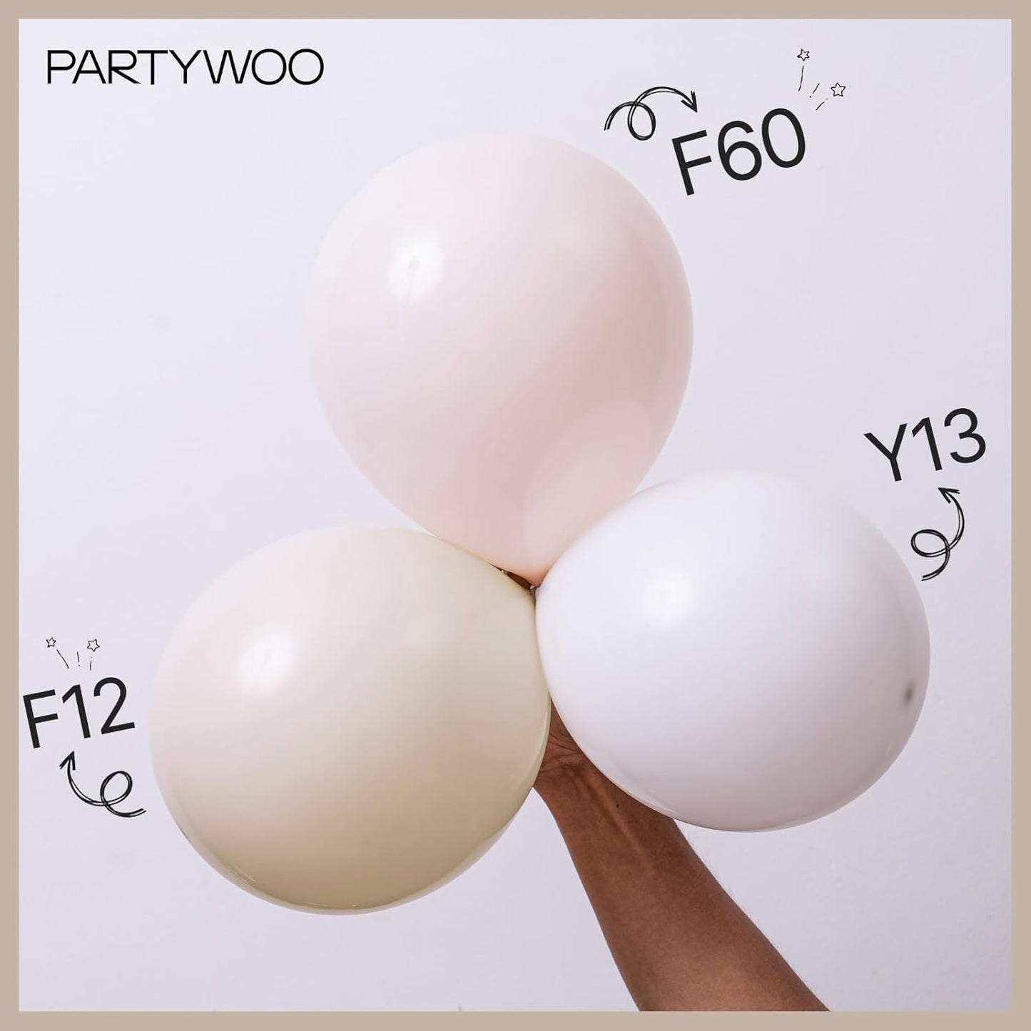 PartyWoo White Balloons - 101pcs 12 Inch Matte Latex for Weddings, Graduations, and Celebrations