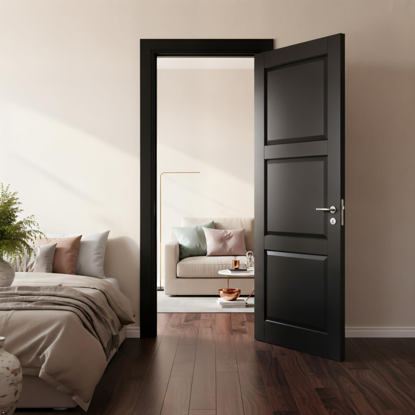 Romeday Solid Core Painted Door Slab, 30"x80" Interior Door with Sound Insulation,Pre-Assembled Solid Wood and MDF Panel for Bedroom,Bathroom,Pantry,Laundry,Home Office,w/o Hardware Kit or Frame