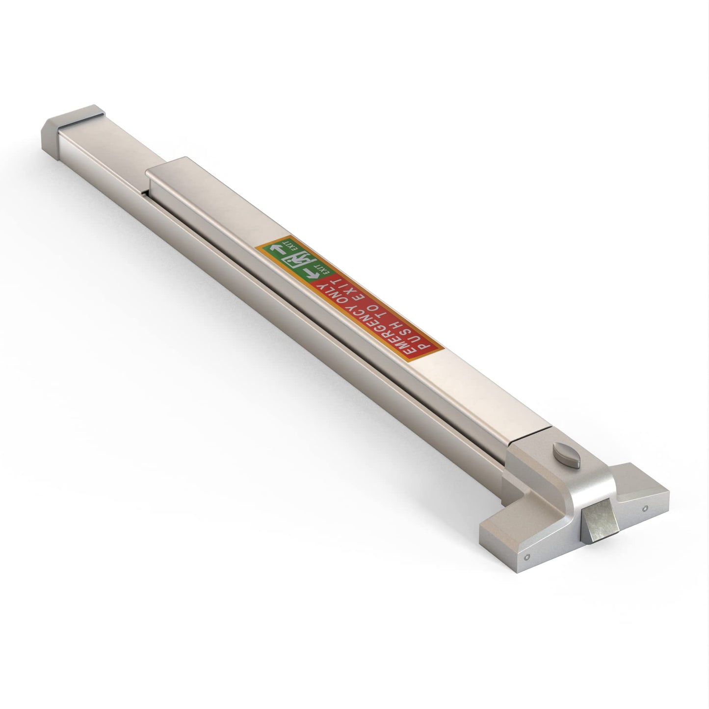 LANITI Hardware Push Bar Stainless Steel Commercial Emergency Exit Bar Panic Exit Device Suitable for Wood Metal Door Exterior Locking Lever Trim. (Lock Cylinder - Without Alarm)
