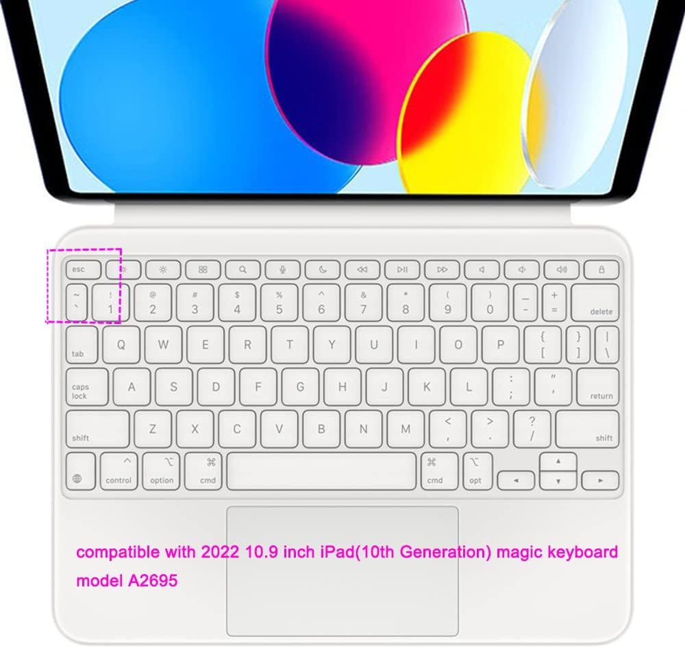 UHamn 2022 10 10.9 inch 10th 2024 11 inch M4 A2836 A2837 Ultra Thin Clear Keyboard Cover Skin Compatible with Apple