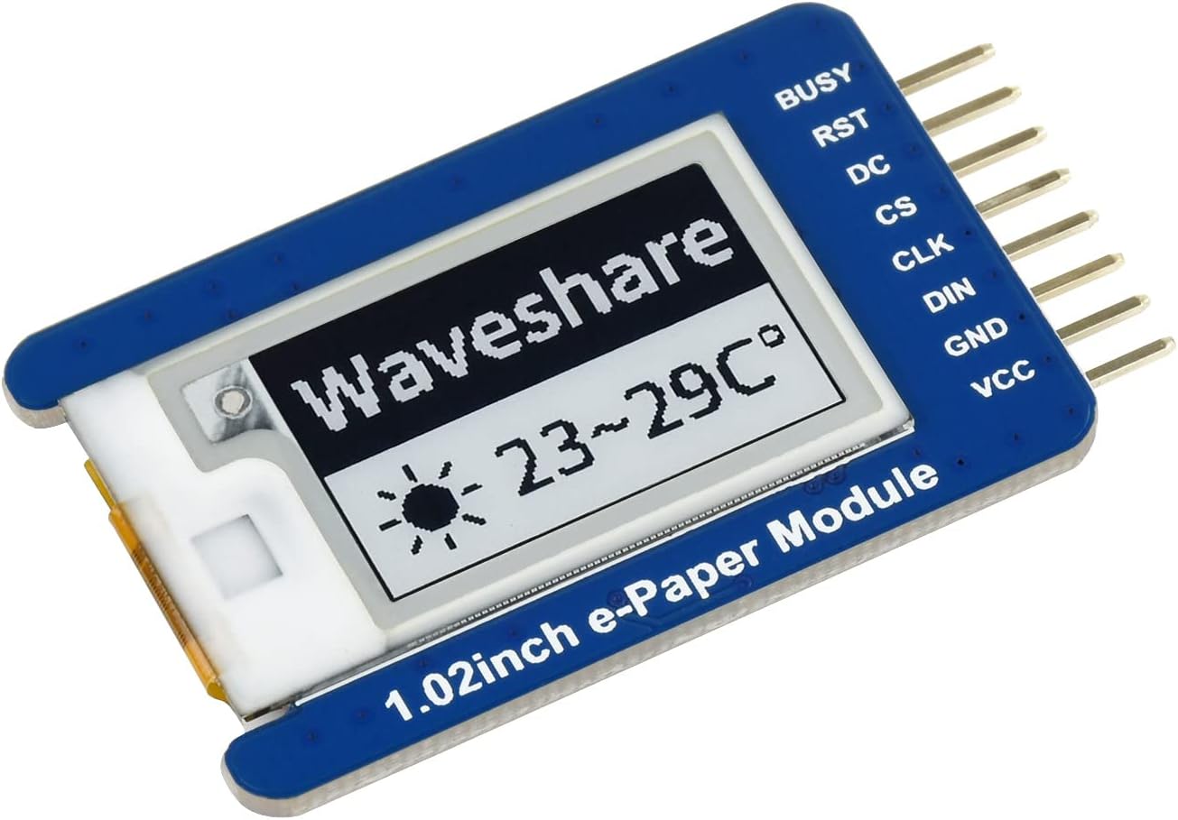 waveshare 1.02inch Pi4B/3B+/3B/2B/B+/A+/Zero/Zero 2W 12880 E-Ink Display Module Compatible with Raspberry W/WH/Zero
