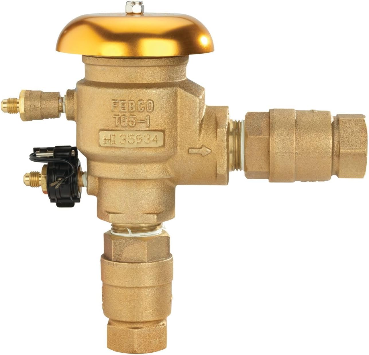 Febco 765 Series 1" Bronze Pressure Vacuum Breaker Backflow Preventer, Quarter Turn Shutoff, NPT Connections, Freeze Sensor with SentryPlus Alert Technology, Industrial Plants, Irrigation System