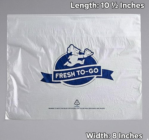 BPA-Free Deli Saddle Bags (2000 Bags) 10.5" x 8" with Flip Top | Fresh To-Go Printed Plastic Food Storage Bags for Sandwiches, Meat, Cheese, Bakery, Takeout Use (2000, Large(10.5-inches x 8-inches))