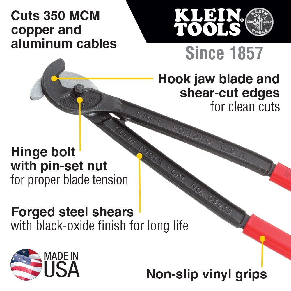 Klein Tools Cable Cutters (63041) and Utility Cable Cutters (63035)