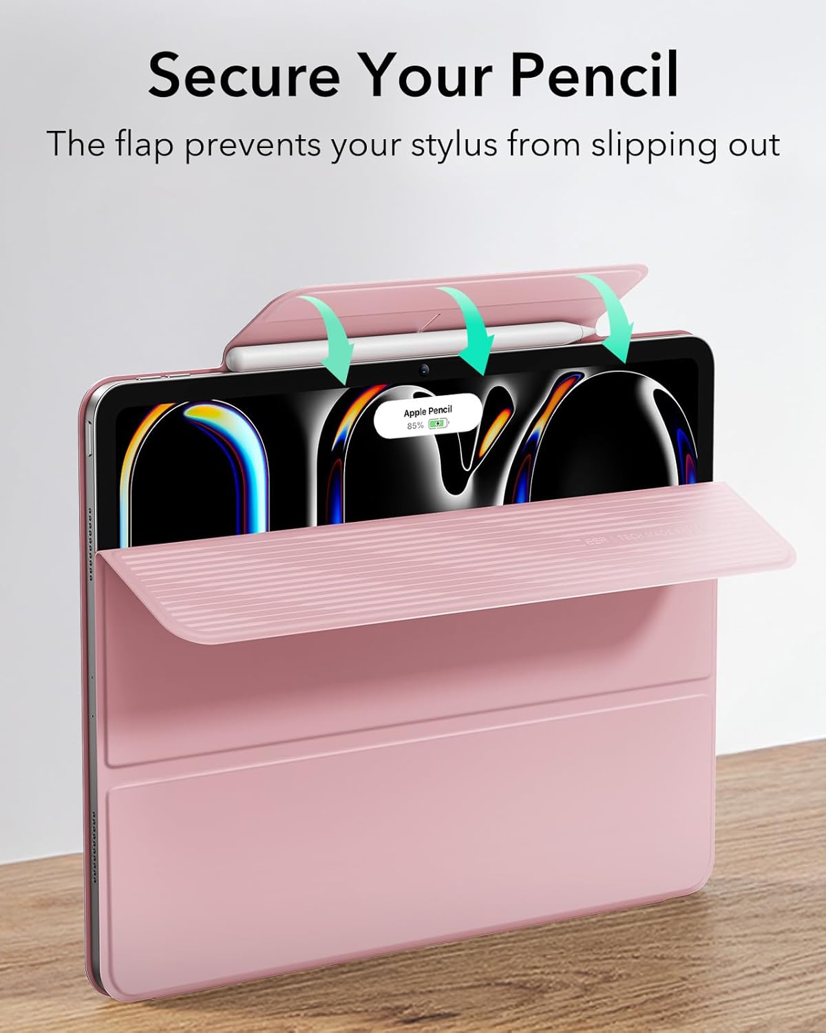 ESR 13 Inch (M5/M4) 2025/2024, for iPad Pro Case Powerful Magnetic Attachment, Slim Trifold Stand Case, Supports Pencil