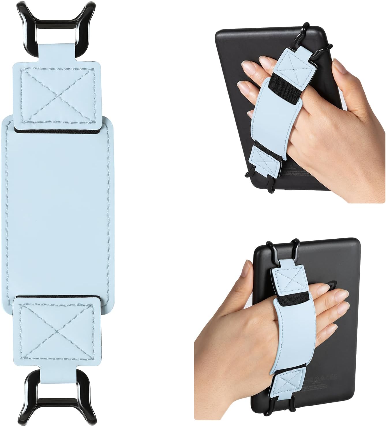 CoBak 6-7.5" Azure-1 Secure Hand Strap for Kindle and Tablets - Versatile and Lightweight Finger Grip Holder