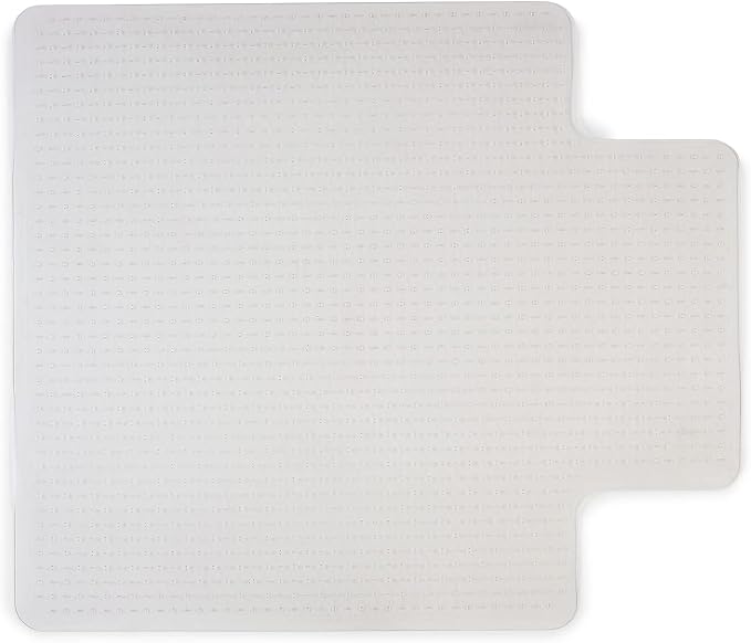 Staples Office Chair Mat, Clear Floor Mats with Lip, Medium-Pile Carpets, Extended Under-Desk Coverage, 45" x 53'' Inch, Smooth Glide