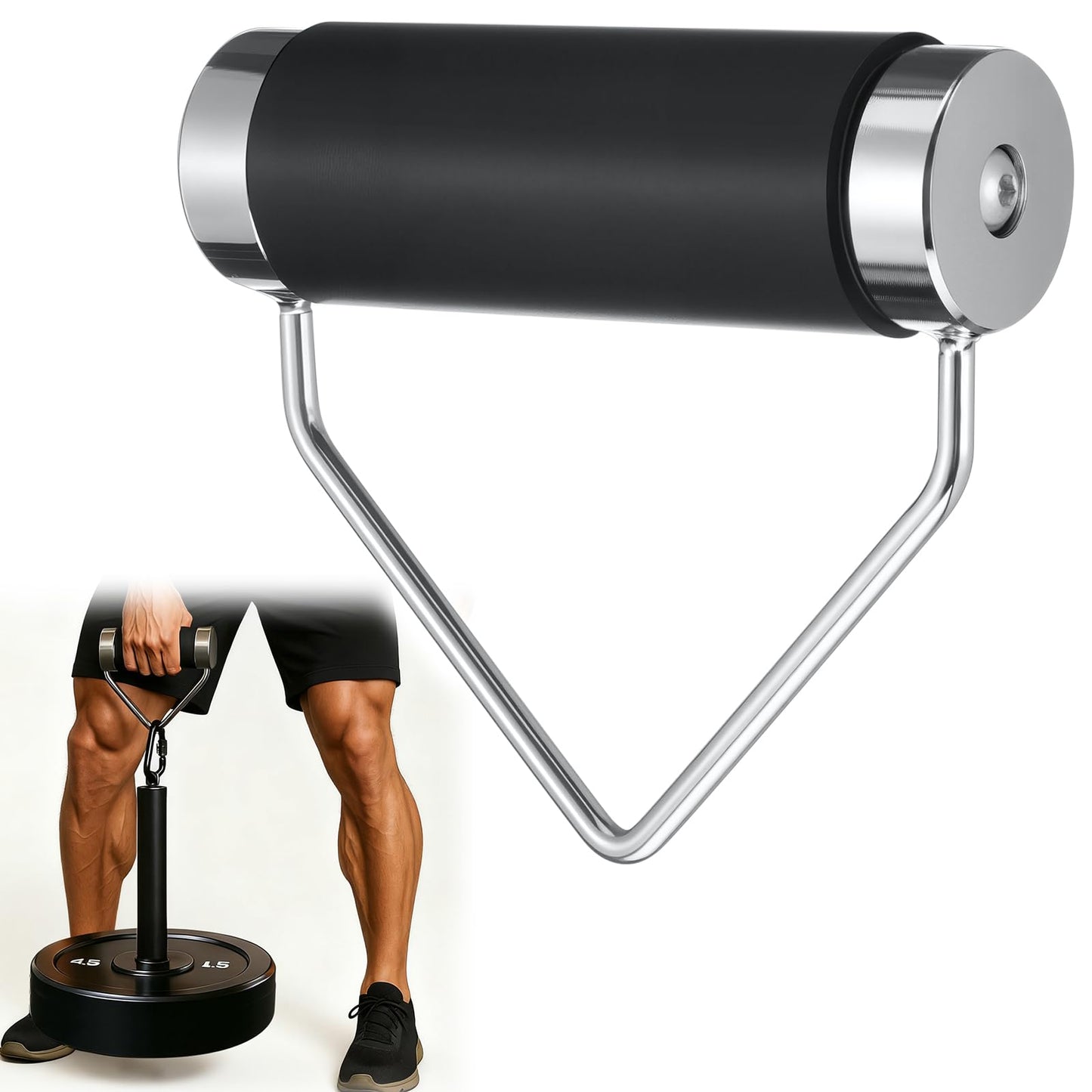 Soulchen Rolling Thunder Grip, Cable Machine Attachments for Home Gym, Multi Grip Strength Training Handles for Back Arms Workout Equipment