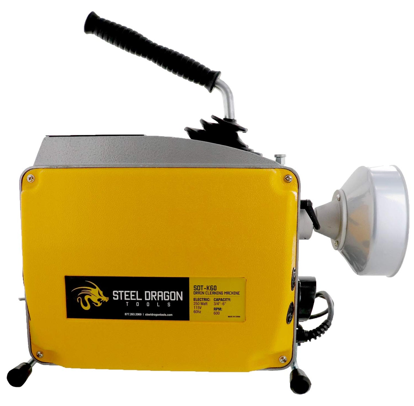 Steel Dragon Tools K60 Sectional Drain Cleaning Machine – Compatible with RIDGID C8 5/8in Cable for Professional Pipe Cleaning