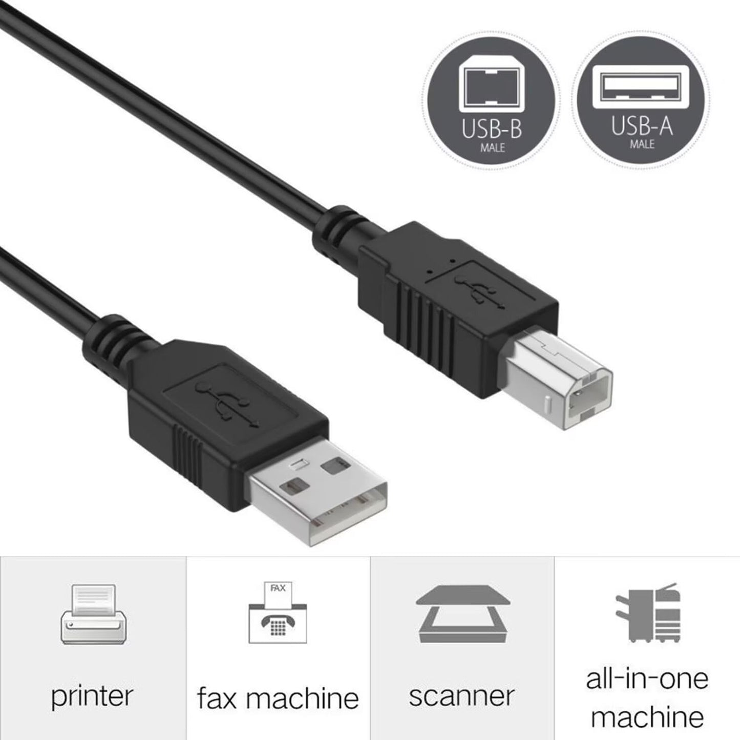 MDCGPower 6ft MS906 MS908 MS908P DS708 USB PC Cable Cord Compatible with Autel MaxiSYS Diagnostic Scanner MaxiSYS Pro