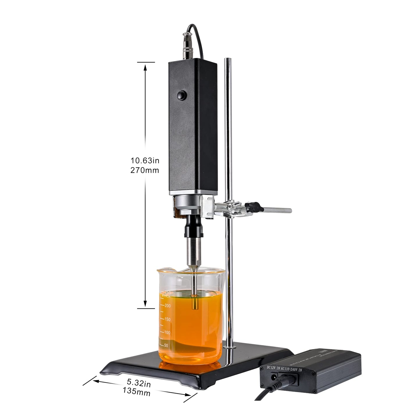 100W Handheld Ultrasonic Homogenizer Portable Emulsifier Sonicator Processor Mixer with Stand 6mm Probe