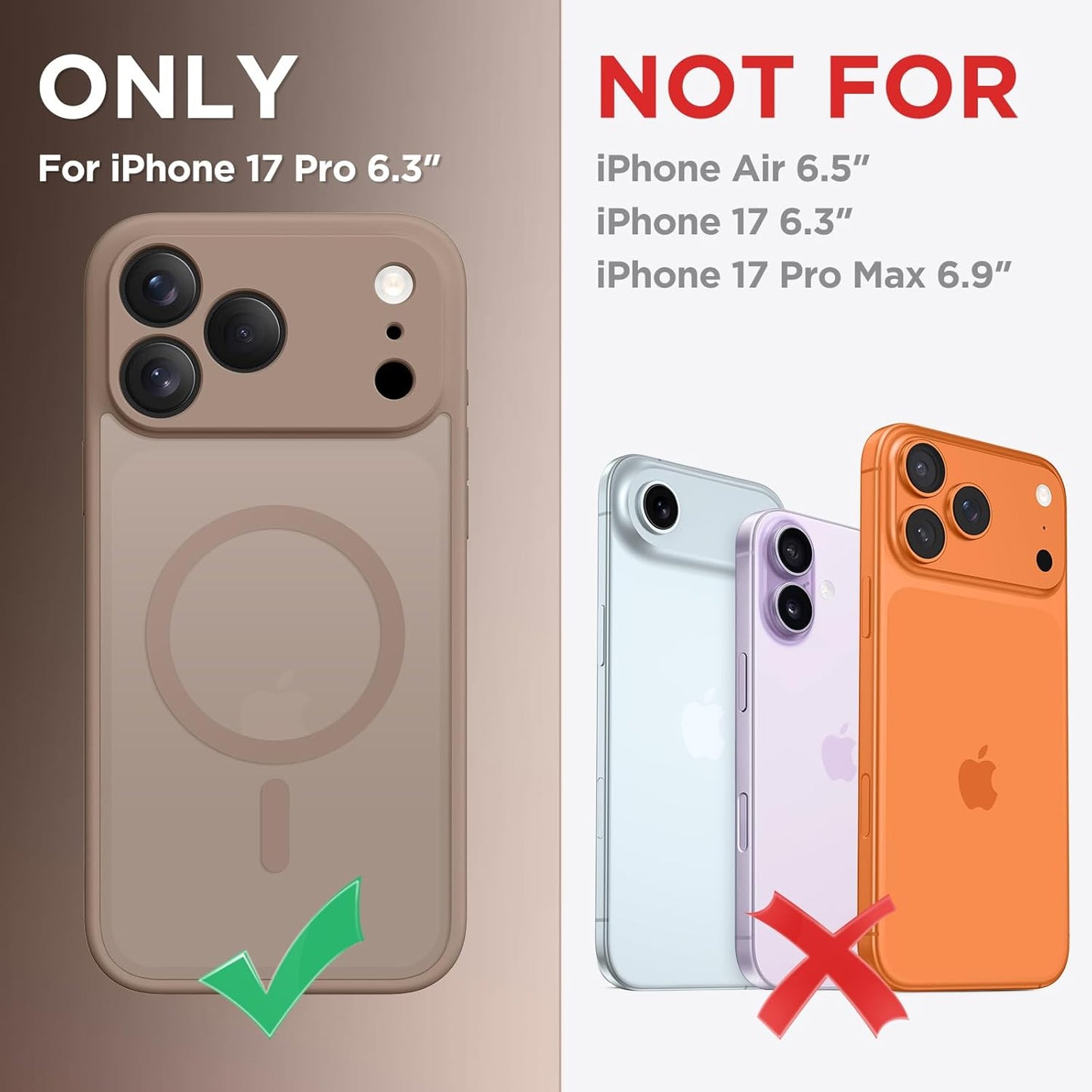 CAPRARO 17 Magnetic for iPhone Pro Case, Upgraded [Full Camera Protection] [Compatible with MagSafe] Protective