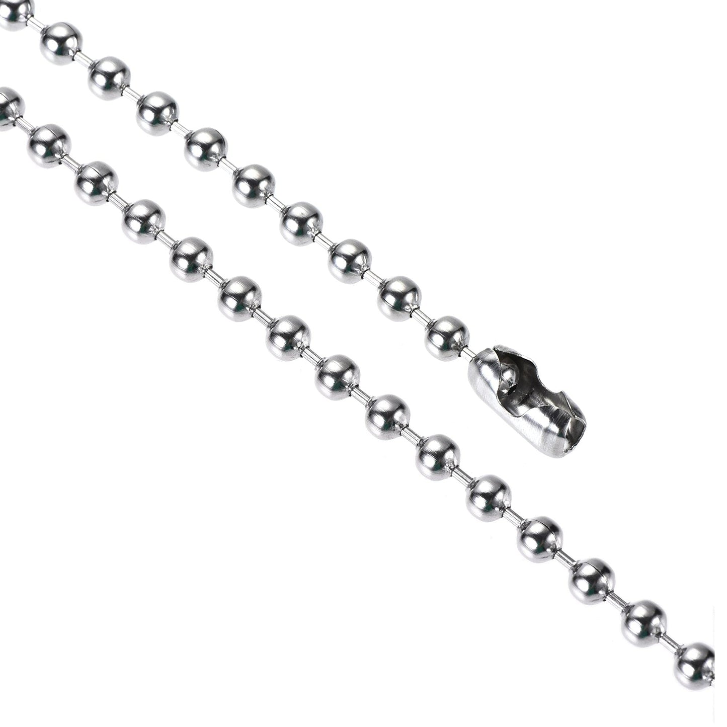 uxcell Pull Chain Extension 3.28 Ft Stainless Steel 6mm Beaded for Light Fan