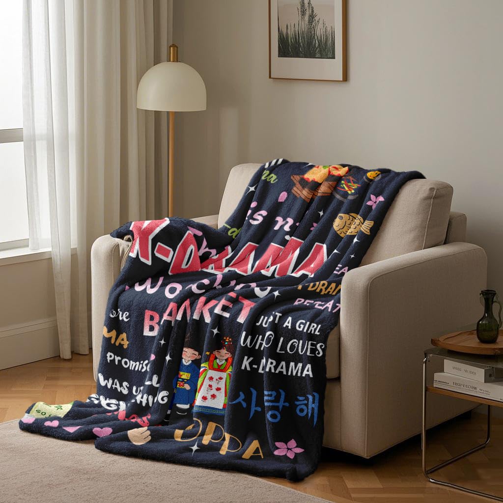 Ryubein Korean Drama Gifts, K-Drama, Kdrama Merch, Korean Drama Gifts for Women Teen Girls, K Drama Gifts for Women Men, Korean Gifts, K Pop Gifts, Birthday Christmas Kdrama Blanket 50"X60"
