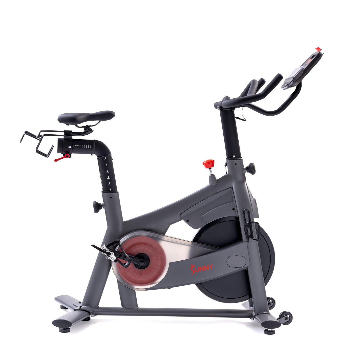Sunny Health & Fitness Excel 500 Smart Indoor Cycling Bike, 40LB Flywheel Stationary Cardio Exercise Equipement, Free SunnyFit App Connection- SF-B124069