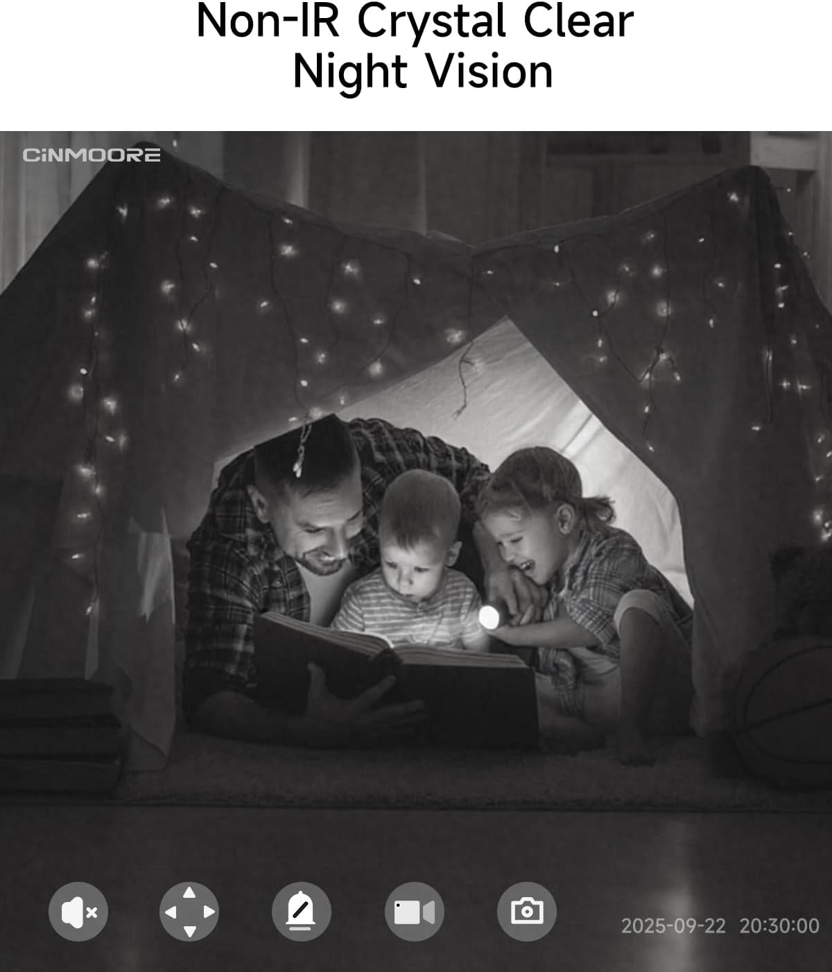 CINMOORE 5G 3K 2-Way 2.4G/5G Pet Camera Indoor with Phone App, Cat Dog Cameras with Speaker, Pan-Tilt WiFi Baby Monitor