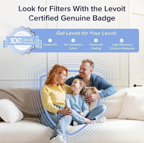 Levoit EverestAir-P Air Purifier Replacement Filter - AHAM Verified, Lasts 12-15 Months, 2-in-1 Efficiency, Black