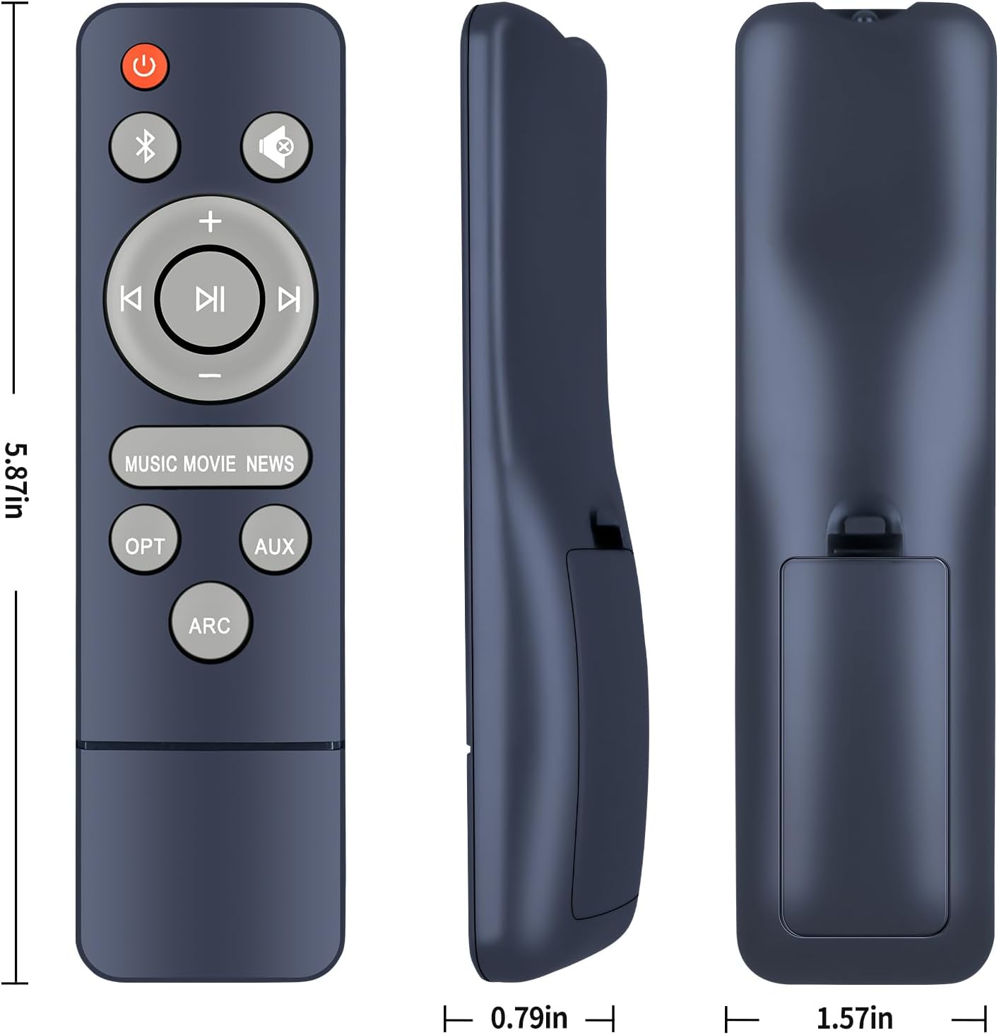 WDZP KY-8000 KY-2023, ky2020D New Soundbar Remote Control Replacement for Assistrust HoYLluDLL Sound bar