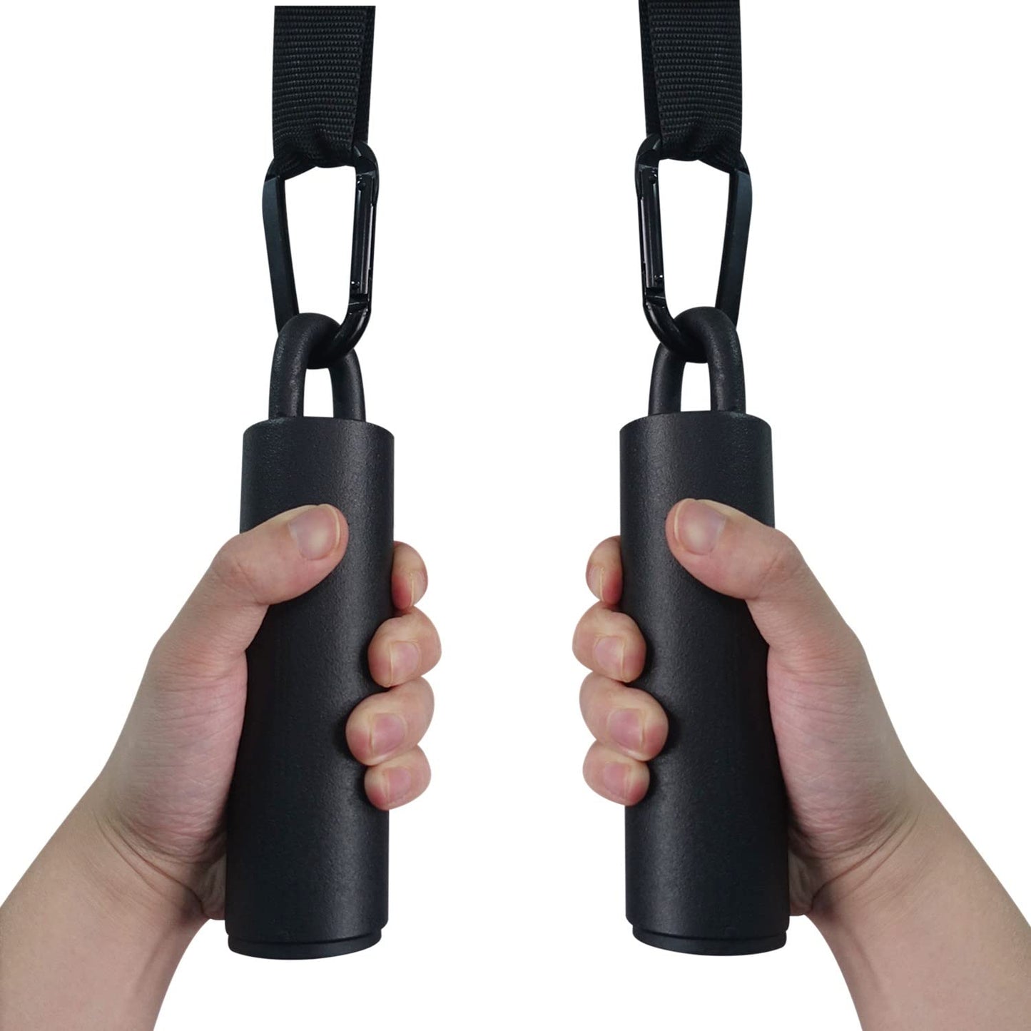 Lights Mountain Steel Cannonball Pull Up Grips Rock Climbing Holds Set Pull Up Ball Hold Grips with Hanging Strap Strong Carabiners Finger Strengthener, Forearm, Biceps, Back Muscles Training