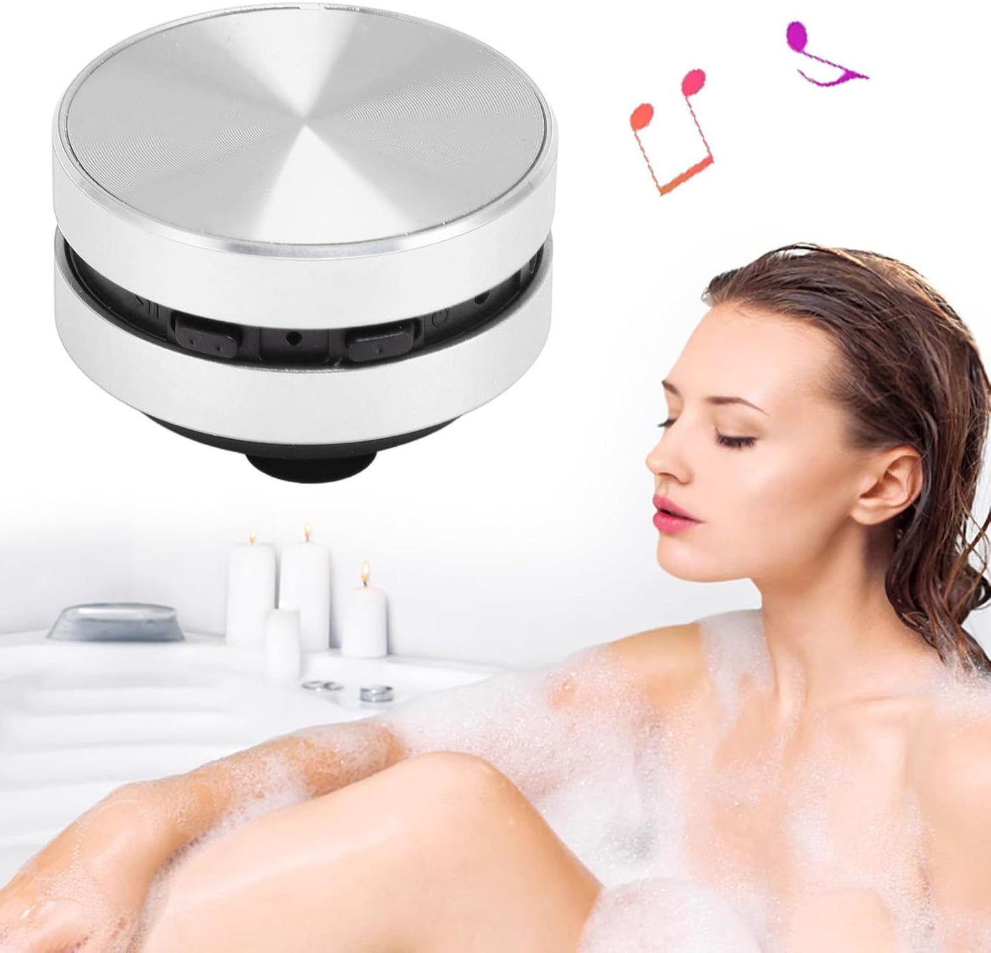 Bewinner Bone Conduction Speakers Ultra Mini, Turn Anythin into A Speaker, Stereo Bass Portable Small Cordless Speaker