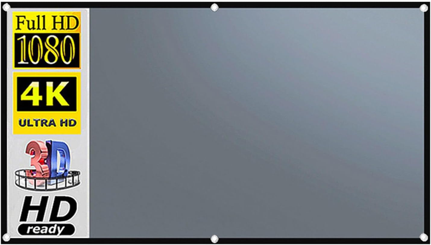 SHYYOULQE Metal Anti-Light Projector Screen Portable Foldable Frame Indoor Outdoor Viewing No Tools Needed Wide Viewing
