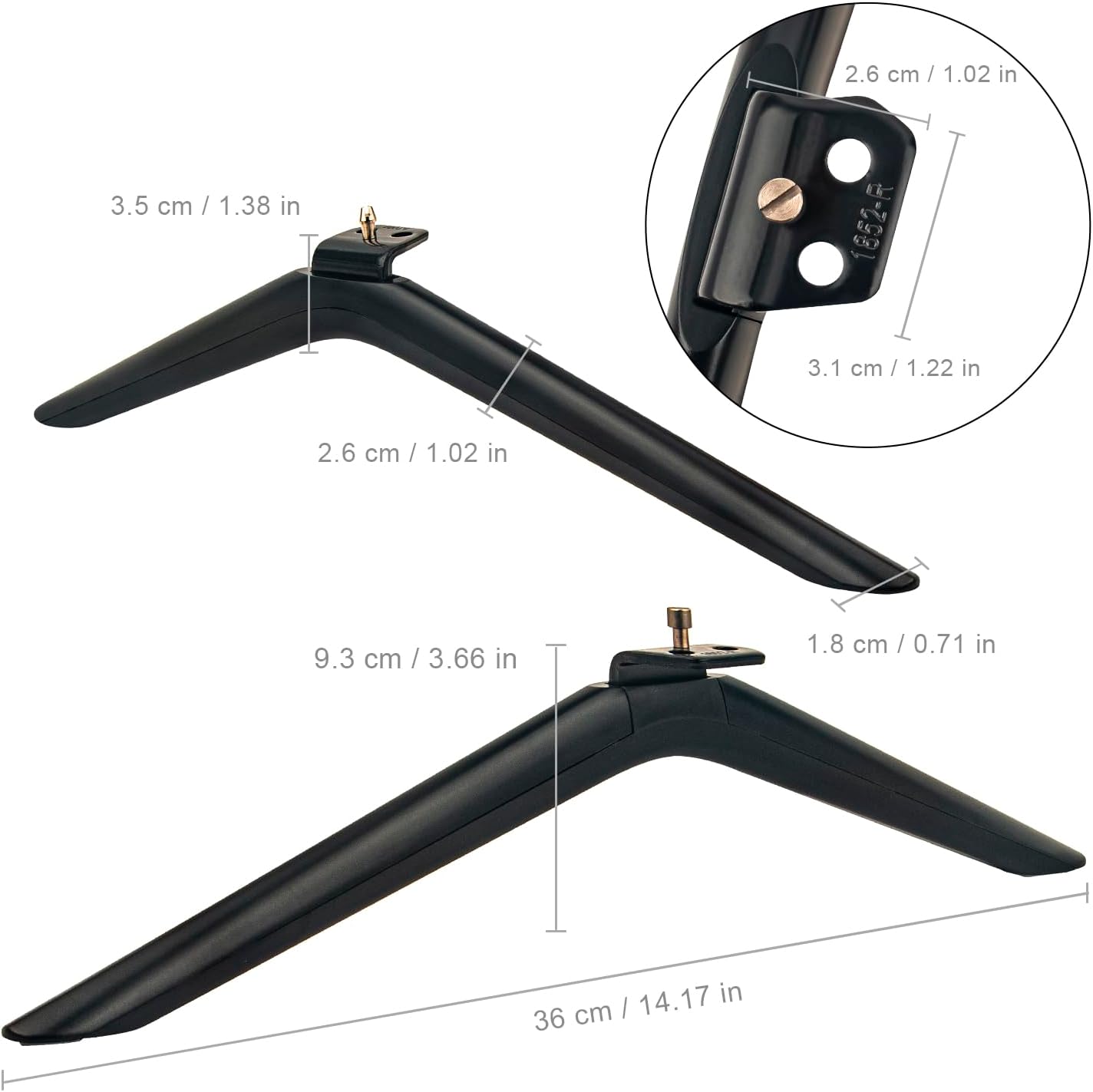 AIDITIYMI 1852-L 1852-R 75R6E3 75A53FUA HU75A6170FUWR 75 Inch 4K 2020 TV Base Stand, TV Stand Legs Replacement